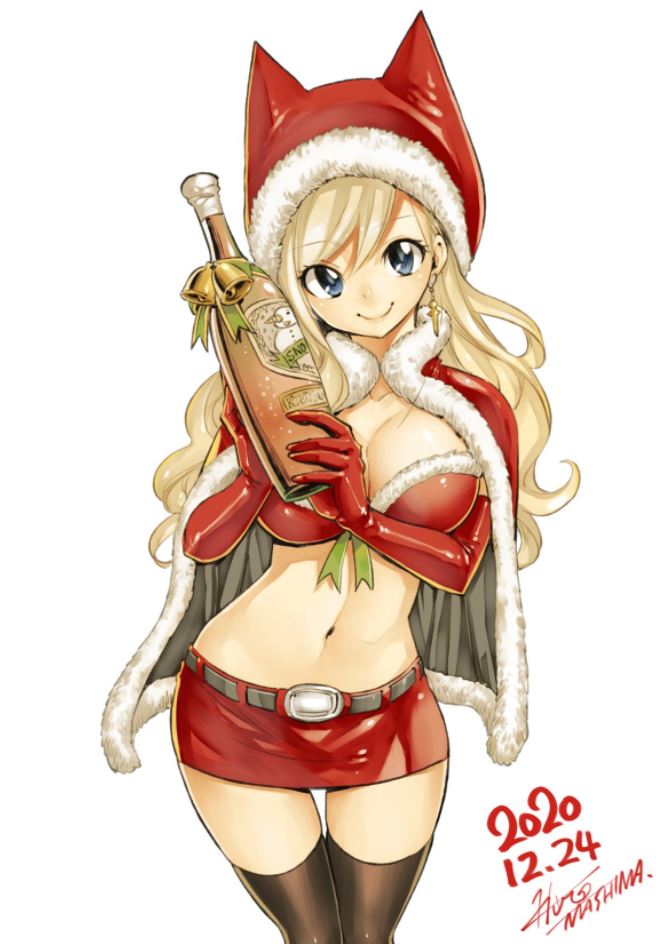 Autor de Fairy Tail regala a los fans un sensual dibujo de su nueva waifu Rebeca por navidad